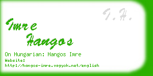 imre hangos business card